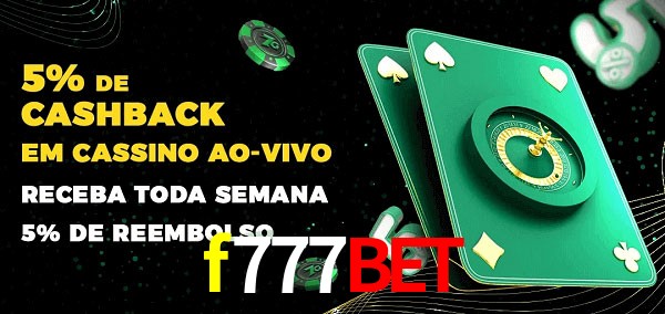Promoções do cassino ao Vivo f777bet